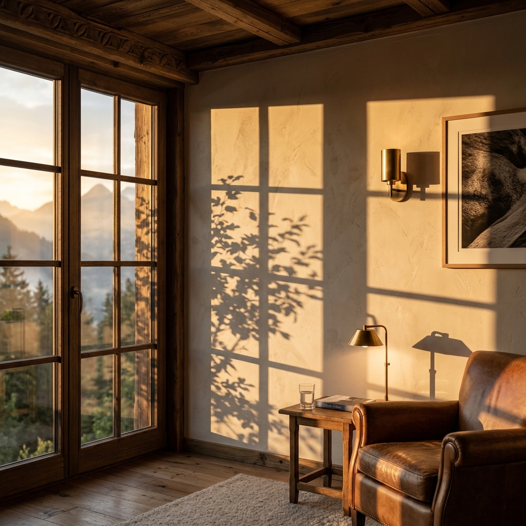 Sunlit mountain home